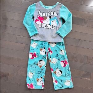 Squishmallows Kids Pajama Set - Teal and Gray